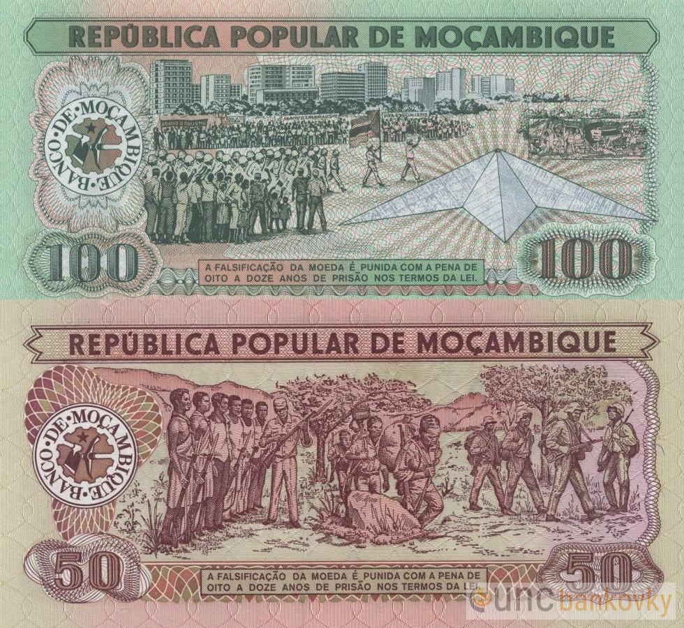 Mosambik 50-100 Meticais 1983-1986 UNC
